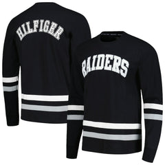 Las Vegas Raiders Tommy Hilfiger Nolan Long Sleeve T-Shirt - Black/Silver cheap