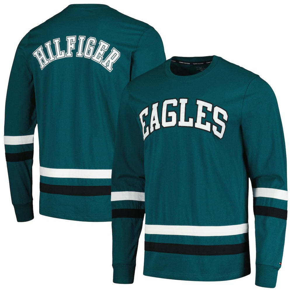 Philadelphia Eagles Tommy Hilfiger Nolan Long Sleeve T-Shirt - Midnight Green/Black discount