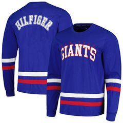 New York Giants Tommy Hilfiger Nolan Long Sleeve T-Shirt - Royal/Red outlet