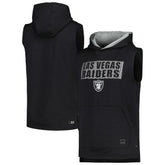 Las Vegas Raiders MSX by Michael Strahan Marathon Sleeveless Pullover Hoodie - Black sale