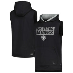 Las Vegas Raiders MSX by Michael Strahan Marathon Sleeveless Pullover Hoodie - Black sale