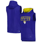 Los Angeles Rams MSX by Michael Strahan Marathon Sleeveless Pullover Hoodie - Royal on sale