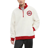 San Francisco 49ers Tommy Hilfiger Jordan Sherpa Quarter-Zip Sweatshirt - Cream on sale