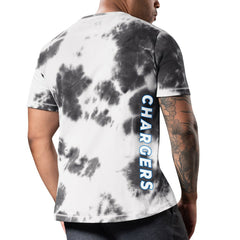 Los Angeles Chargers MSX by Michael Strahan Freestyle Tie-Dye T-Shirt - Black discount