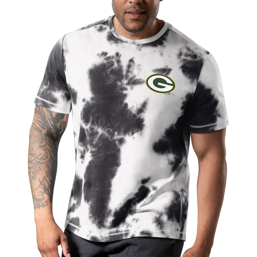 Green Bay Packers MSX by Michael Strahan Freestyle Tie-Dye T-Shirt - Black cheap