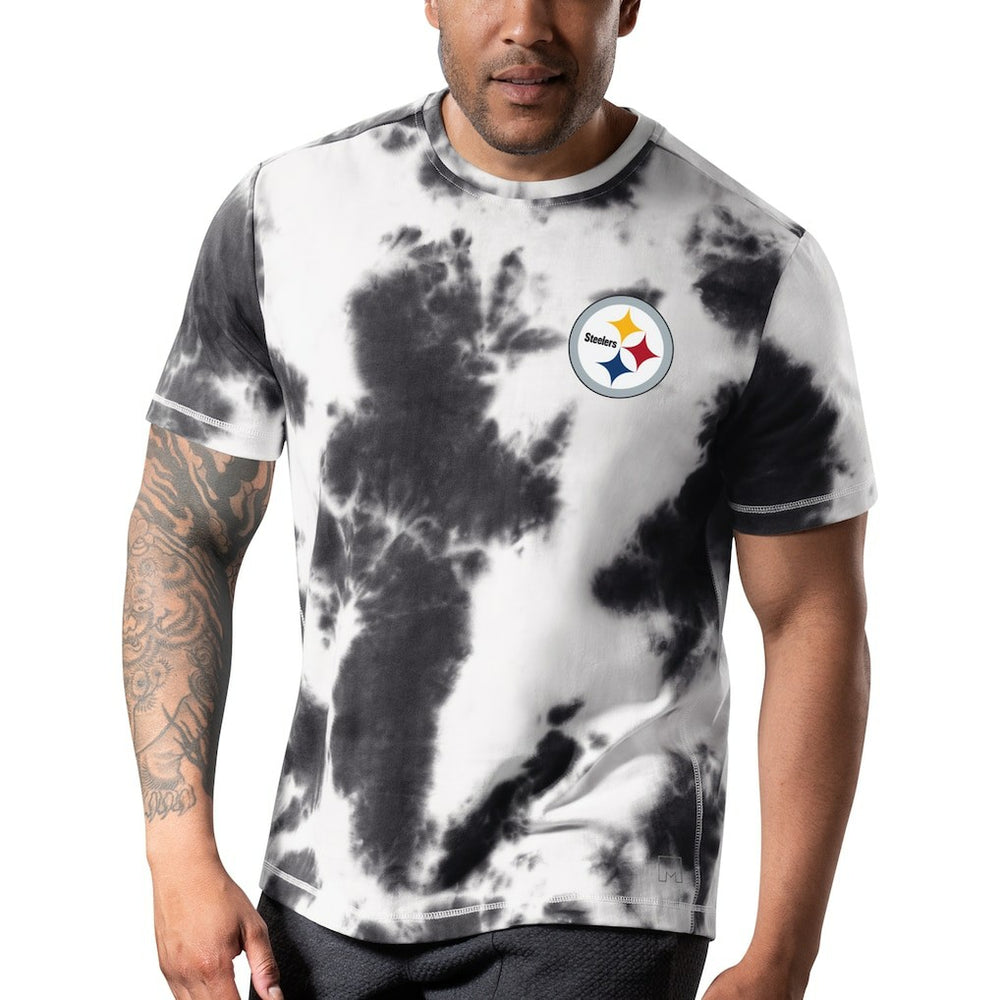 Pittsburgh Steelers MSX by Michael Strahan Freestyle Tie-Dye T-Shirt - Black cheap