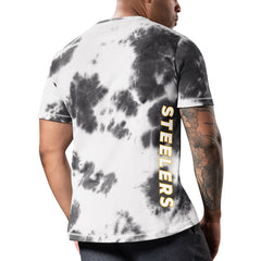 Pittsburgh Steelers MSX by Michael Strahan Freestyle Tie-Dye T-Shirt - Black cheap