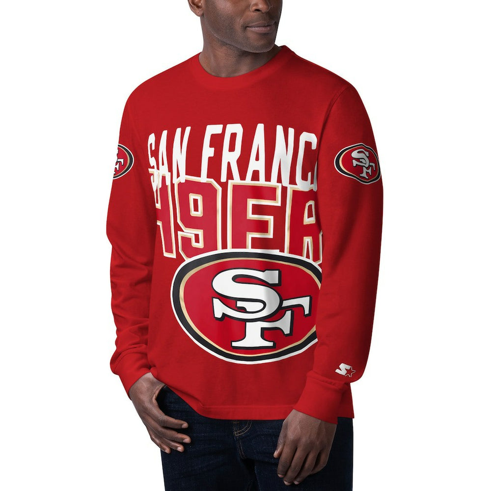 San Francisco 49ers Starter Clutch Hit Long Sleeve T-Shirt - Scarlet online