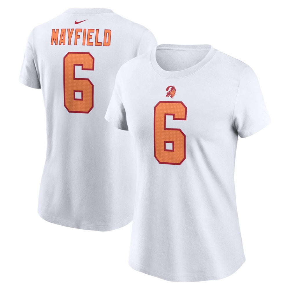 Baker Mayfield Tampa Bay Buccaneers Women's Name & Number T-Shirt - White | Nike on sale