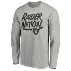 Las Vegas Raiders Hometown Collection Raider Nation Long Sleeve T-Shirt - Gray sale