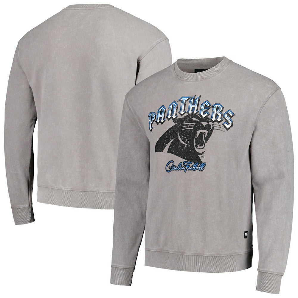Carolina Panthers The Wild Collective Unisex Distressed Pullover Sweatshirt - Gray discount