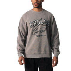 Philadelphia Eagles The Wild Collective Unisex Distressed Pullover Sweatshirt - Gray discount