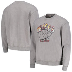 Kansas City Chiefs The Wild Collective Unisex Distressed Pullover Sweatshirt - Gray on sale