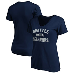 Seattle Seahawks Women's Victory Arch V-Neck T-Shirt - College Navy outlet