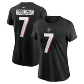 Bijan Robinson Atlanta Falcons Women's Player Name & Number T-Shirt - Black | Nike online