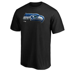 Seattle Seahawks Midnight Mascot Team Logo T-Shirt - Black for sale