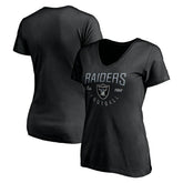 Las Vegas Raiders Women's Live For It V-Neck T-Shirt - Black cheap