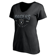 Las Vegas Raiders Women's Live For It V-Neck T-Shirt - Black cheap