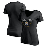 Pittsburgh Steelers Women's Live For It V-Neck T-Shirt - Black online