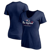 New England Patriots Women's Hometown Collection V-Neck T-Shirt - Navy cheap