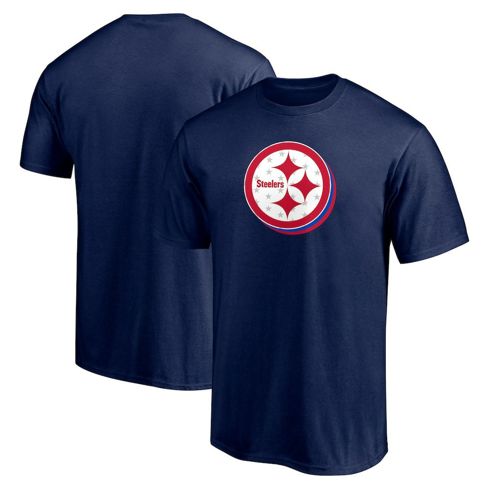 Pittsburgh Steelers Red White and Team T-Shirt - Navy for sale