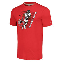 Bijan Robinson Atlanta Falcons Homage Unisex Caricature Player Tri-Blend T-Shirt - Red cheap