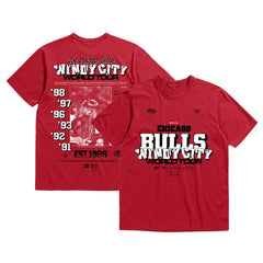 Chicago Bulls Bleacher Report x Unisex World Tour T-Shirt sale - Red | Mitchell & Ness for sale
