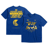 Golden State Warriors Bleacher Report x Unisex World Tour T-Shirt - Royal | Mitchell & Ness cheap