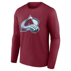 Colorado Avalanche Primary Logo Long Sleeve T-Shirt Burgundy