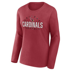 Arizona Cardinals Women's Plus Size Foiled Play Long Sleeve T-Shirt - Cardinal for sale
