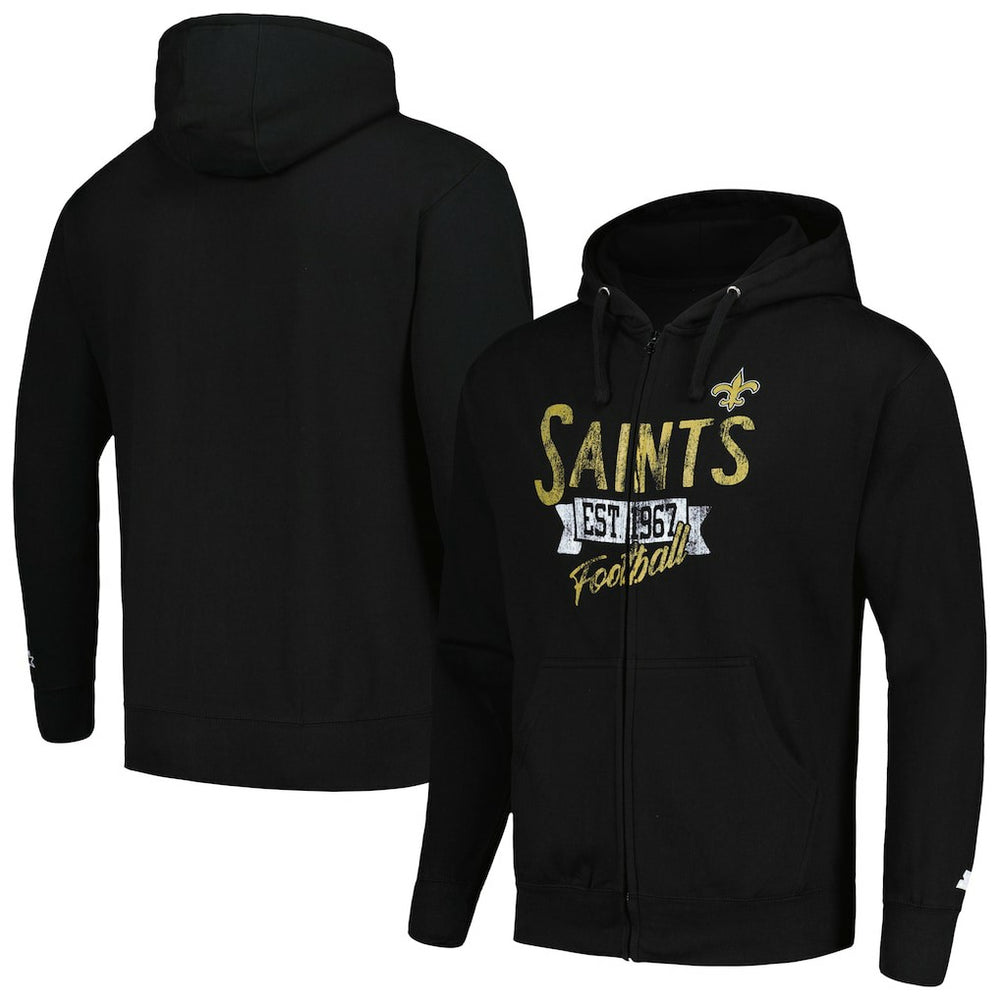 New Orleans Saints Starter Domestic Post Season Full-Zip Hoodie - Black cheap