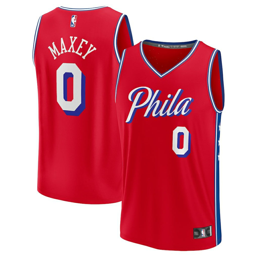 Tyrese Maxey Philadelphia 76ers Fast Break Replica Player Jersey sale - Statement Editi- Red | Fanatics online