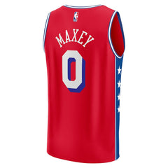 Tyrese Maxey Philadelphia 76ers Fast Break Replica Player Jersey sale - Statement Editi- Red | Fanatics online