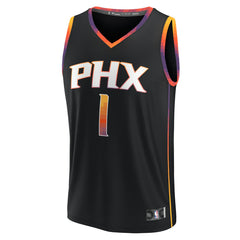 Devin Booker Phoenix Suns Fast Break Replica Player Jersey - Statement Edition - Black | Fanatics shop