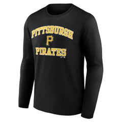Pittsburgh Pirates Logo Athletic Heart & Soul Long Sleeve T-Shirt - Black
