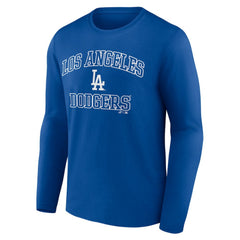 Los Angeles Dodgers Logo Athletic Heart & Soul Long Sleeve T-Shirt - Royal