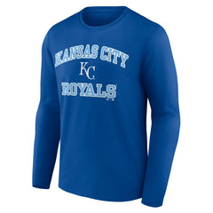 Kansas City Royals Logo Athletic Heart & Soul Long Sleeve T-Shirt - Royal