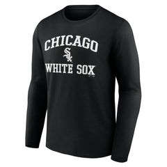 Chicago White Sox Logo Athletic Heart & Soul Long Sleeve T-Shirt - Black