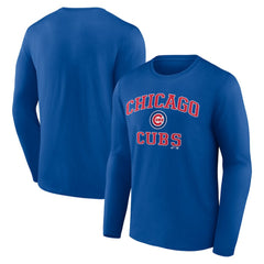 Chicago Cubs Logo Athletic Heart & Soul Long Sleeve T-Shirt - Royal