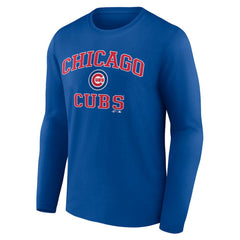 Chicago Cubs Logo Athletic Heart & Soul Long Sleeve T-Shirt - Royal
