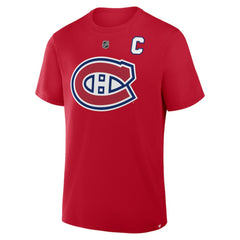 Nick Suzuki Montreal Canadiens Fanatics Authentic Stack Name & Number T-Shirt Red