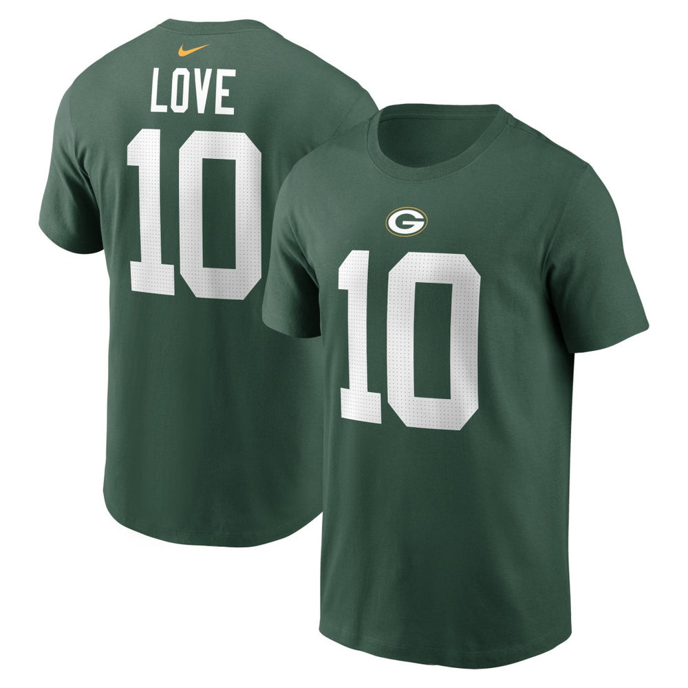 Jordan Love Green Bay Packers Player Name & Number T-Shirt - Green | Nike on sale
