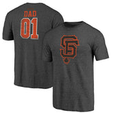 San Francisco Giants Greatest Dad Tri-Blend T-Shirt - Heather Charcoal