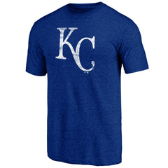 Kansas City Royals Official Logo Tri-Blend T-Shirt - Heather Royal