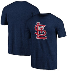 St. Louis Cardinals Official Logo Tri-Blend T-Shirt - Navy