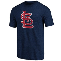 St. Louis Cardinals Official Logo Tri-Blend T-Shirt - Navy