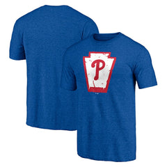 Philadelphia Phillies Hometown Collection Keystone Tri-Blend T-Shirt - Heather Royal
