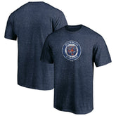 Detroit Tigers Cooperstown Collection Throwback Logo Tri-Blend T-Shirt - Heather Navy