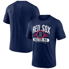 Boston Red Sox Badge of Honor Tri-Blend T-Shirt - Heather Navy