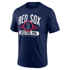 Boston Red Sox Badge of Honor Tri-Blend T-Shirt - Heather Navy
